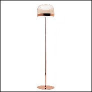 Floor Lamp with metal black chromed base 40-Sober Shade