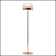 Lampadaire avec base en métal finition black chromed 40-Sober Shade