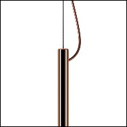 Suspension with shade in black glass 40-Sober Shade