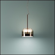 Suspension avec abat-jour en verre noir 40-Sober Shade