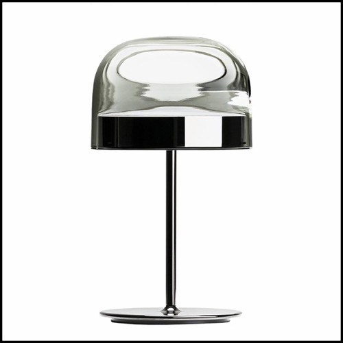 Table Lamp with metal black chromed base 40-Sober Shade