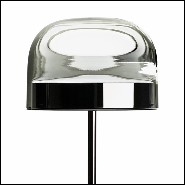 Table Lamp with metal black chromed base 40-Sober Shade
