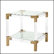 Table d'appoint en acier inoxydable finition laiton brossé 24-Royalton Brass