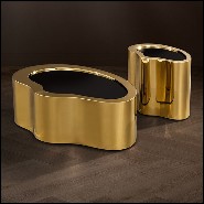 Table d'appoint en acier inoxydable finition gold 24-Gibbons