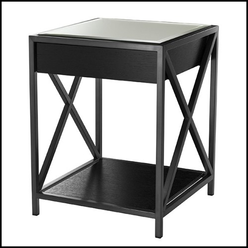 Side Table in stainless steel in bronze finish 24-Beverly Hills Bronze