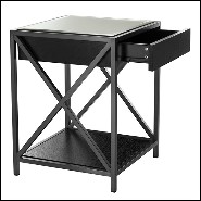 Table d'appoint en acier inoxydable finition bronze 24-Beverly Hills Bronze