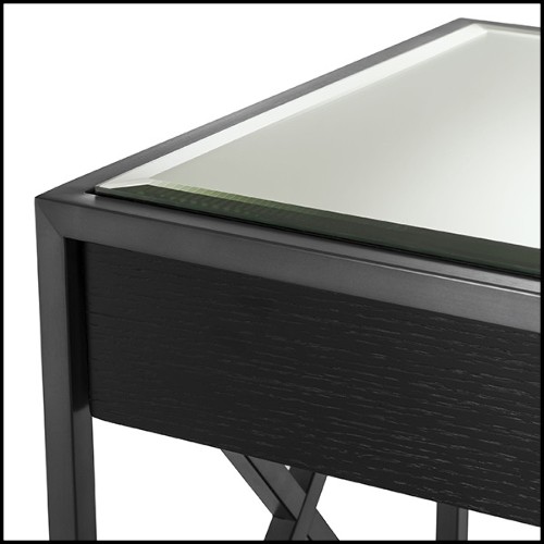 Table d'appoint en acier inoxydable finition bronze 24-Beverly Hills Bronze