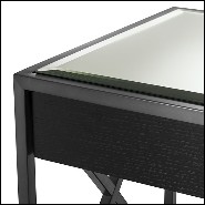 Table d'appoint en acier inoxydable finition bronze 24-Beverly Hills Bronze