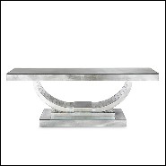 Console in solid wood and antique mirrored glass 182-Antique Moon