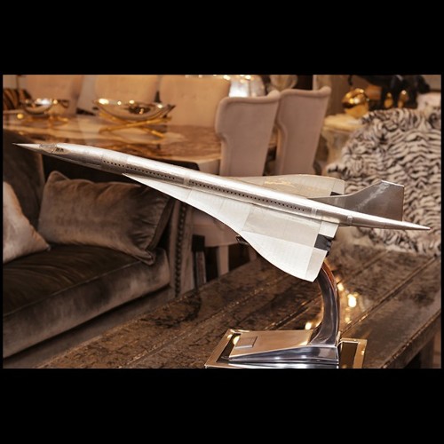 Model covered with riveted aluminium foil 133-Concorde Supersonic