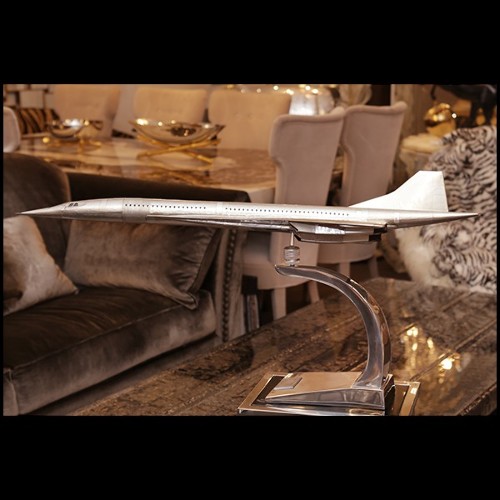Maquette couvert avec feuille d'aluminium rivetée 133-Concorde Supersonic