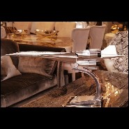 Model covered with riveted aluminium foil 133-Concorde Supersonic