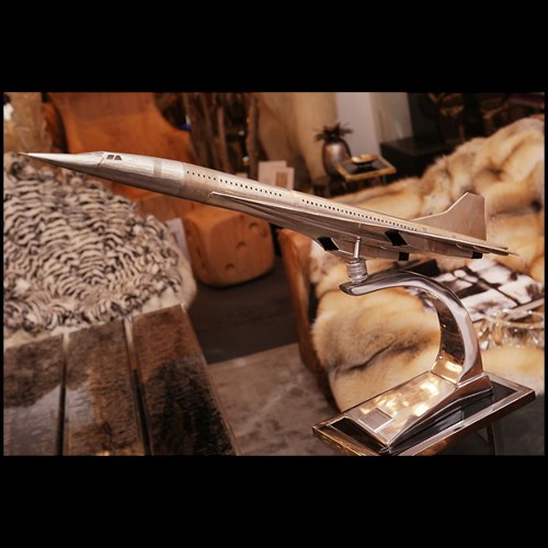 Maquette couvert avec feuille d'aluminium rivetée 133-Concorde Supersonic