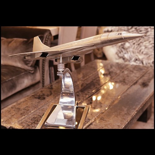 Model covered with riveted aluminium foil 133-Concorde Supersonic