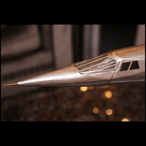 Model covered with riveted aluminium foil 133-Concorde Supersonic