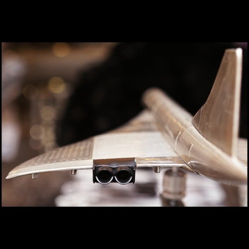 Maquette couvert avec feuille d'aluminium rivetée 133-Concorde Supersonic