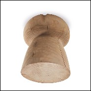 Stool in solid natural cedar wood 154-Cork