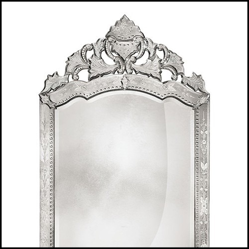 Mirror in solid wood and bevelled antique mirrored glass 182-Lily