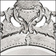 Miroir en bois massif et miroir biseauté finition antique 182-Lily