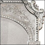 Miroir en bois massif avec verre miroir biseauté finition antique 182-Oracle