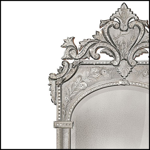 Mirror in solid wood with bevelled antique mirrored glass 182-Oracle