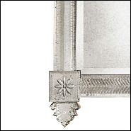 Mirror in solid wood with bevelled antique mirrored glass 182-Oracle