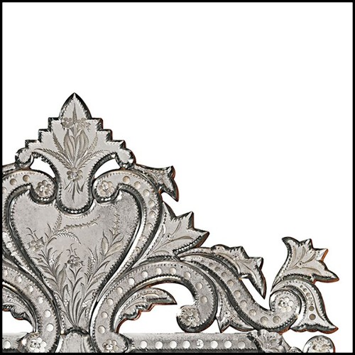 Mirror in solid wood with bevelled antique mirrored glass 182-Oracle