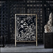 Cabinet in antique brunished solid brass 182-Shangdu