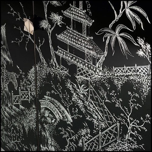 Cabinet en laiton massif finition bruni antique 182-Shangdu