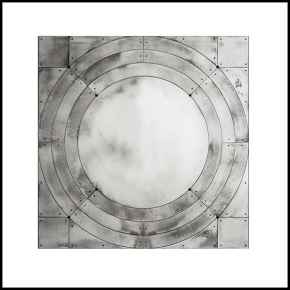 Mirror in solid wood with antique mirrored glass 182-Vintage