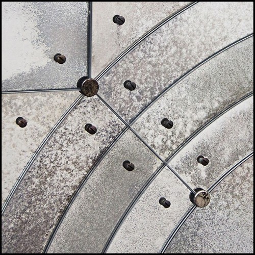 Miroir en bois massif avec verre miroir finition antique 182-Vintage