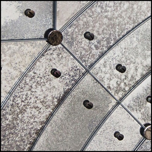 Miroir en bois massif avec verre miroir finition antique 182-Vintage