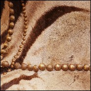 Commode en hêtre massif couvert avec véritable peau de zèbre PC-Zebra and Elk