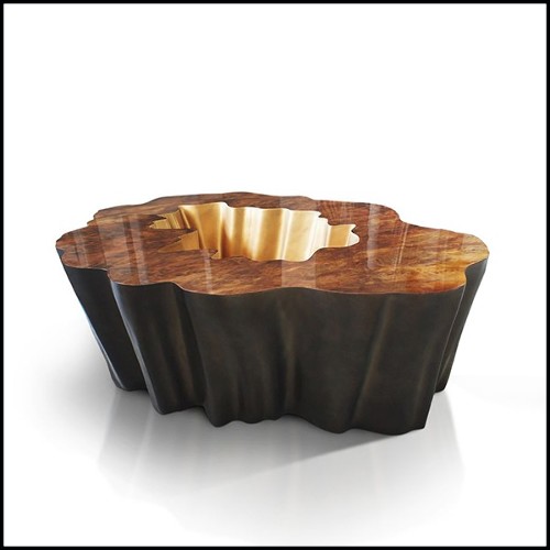 Coffee Table with fiber glass base in dark matte finish 114-Cesar Dark