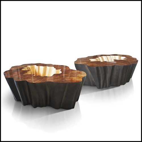 Table basse avec base en fibre de verre finition dark mate 114-Cesar Dark