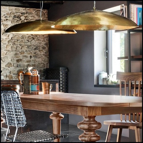 Suspension en laiton massif finition mate 30-Leaf Gold Medium