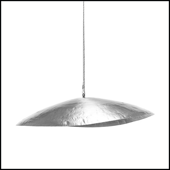 Suspension en laiton massif finition mate et finition nickel 30-Leaf Silver Medium