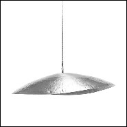 Suspension in matte solid brass in nickel finish 30-Leaf Silver Medium