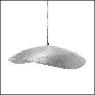 Suspension in matte solid brass in nickel finish 30-Leaf Silver Medium