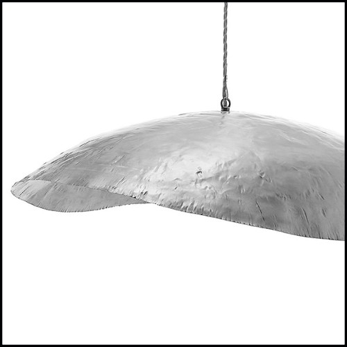 Suspension en laiton massif finition mate et finition nickel 30-Leaf Silver Medium