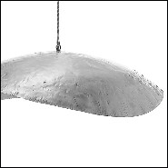 Suspension in matte solid brass in nickel finish 30-Leaf Silver Medium