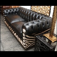 Canapé avec véritable peau de zèbre d'Afrique du sud PC-Zebra