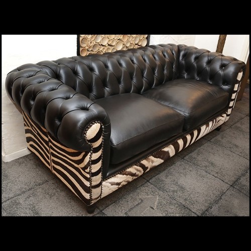 Sofa with real south Africa zerba skin PC-Zebra
