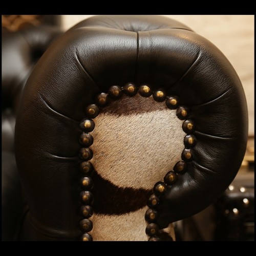 Canapé avec véritable peau de zèbre d'Afrique du sud PC-Zebra