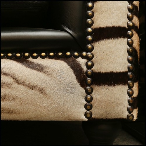 Sofa with real south Africa zerba skin PC-Zebra