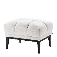 Stool in wood with legs in stainless steel in gunmetal finish 24-Aurelio