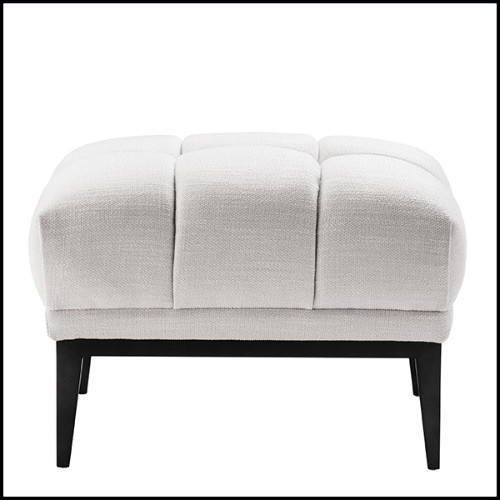 Stool in wood with legs in stainless steel in gunmetal finish 24-Aurelio