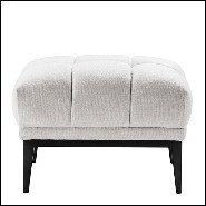 Tabouret en bois avec pieds en acier inoxydable finition gunmetal 24-Aurelio