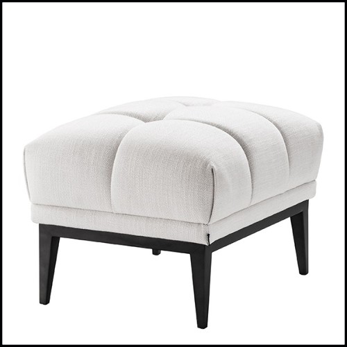 Stool in wood with legs in stainless steel in gunmetal finish 24-Aurelio