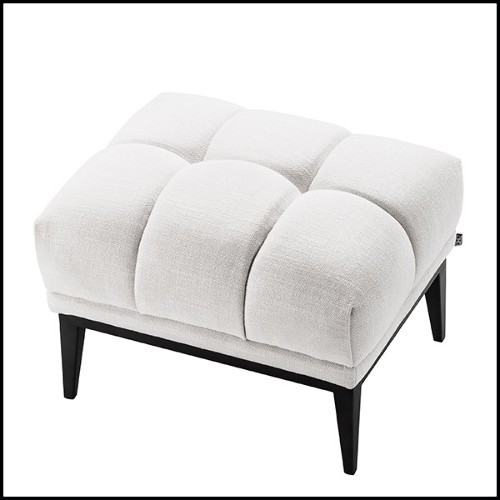 Tabouret en bois avec pieds en acier inoxydable finition gunmetal 24-Aurelio